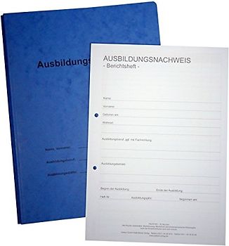 Berichtsheft / Ausbildungsnachweis gewerbliche Ausbildung als Block - für 3 Jahre: tägliche Eintragungen (Montag - Sonntag), pro Woche 1 Seite für ... ... Seite für zusätzliche Berichte / Zeichnungen
