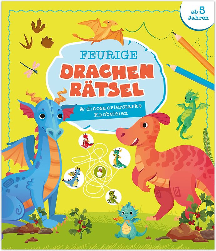 Feurige Drachen Rätsel & dinosaurierstarke Knobelein