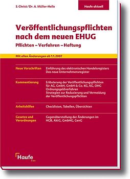 Veröffentlichungspflichten nach dem neuen EHUG