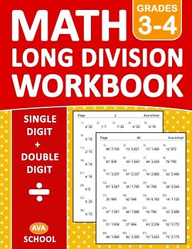 Long Division Workbook Grades 3-4: 100 Practice Pages Workbook for 3rd and 4th Grades - 2000 Division Exercises With Answers For Ages 8-10 - Divide ... Double Digit | Long Division Math Worksheets