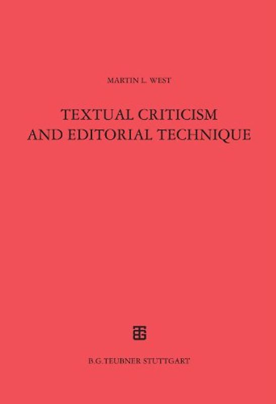 Textual Criticism and Editorial Technique