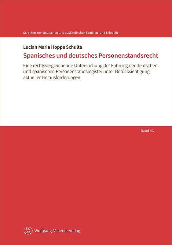 Spanisches und deutsches Personenstandsrecht