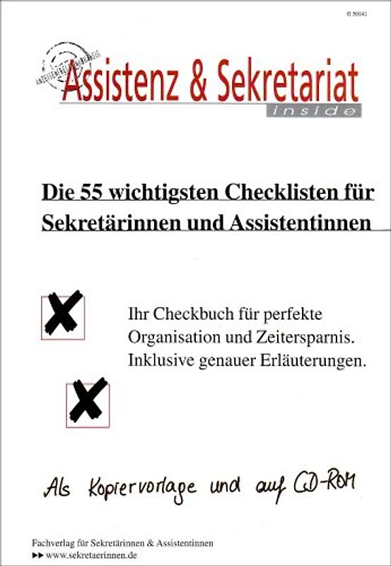 Die 55 wichtigsten Checklisten für Sekretärinnen und Assistentinnen