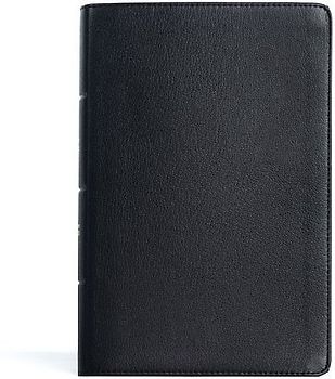 CSB Personal Size Giant Print Bible, Black Genuine Leather