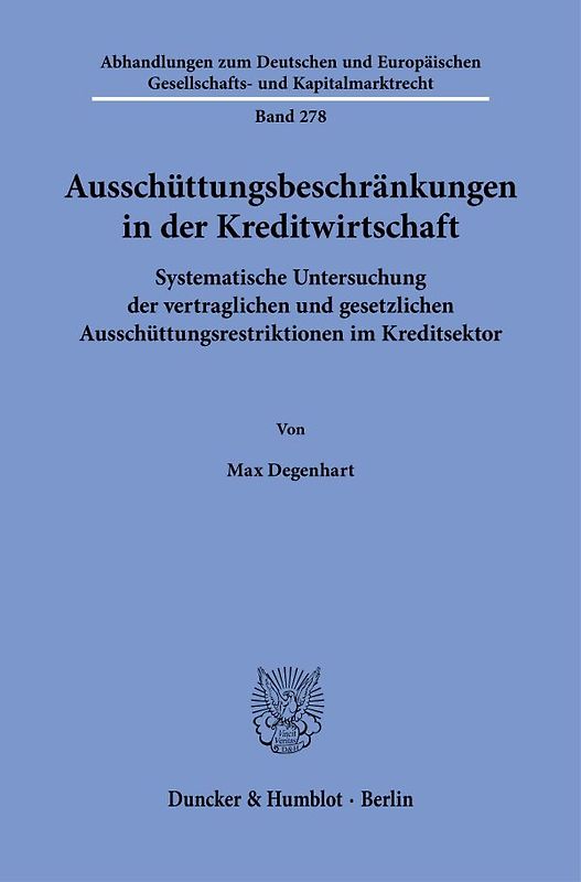 Ausschüttungsbeschränkungen in der Kreditwirtschaft