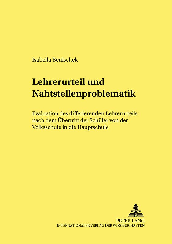 Lehrerurteil und Nahtstellenproblematik