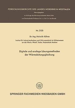 Digitale und analoge Lösungsmethoden der Wärmeleitungsgleichung