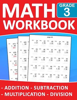 Math Workbook For Grade 3 Addition,Subtraction,Multiplication,Division Exercises With Answers: Math Practice 100 days ... | Math Workbook For Classroom or Homeschool