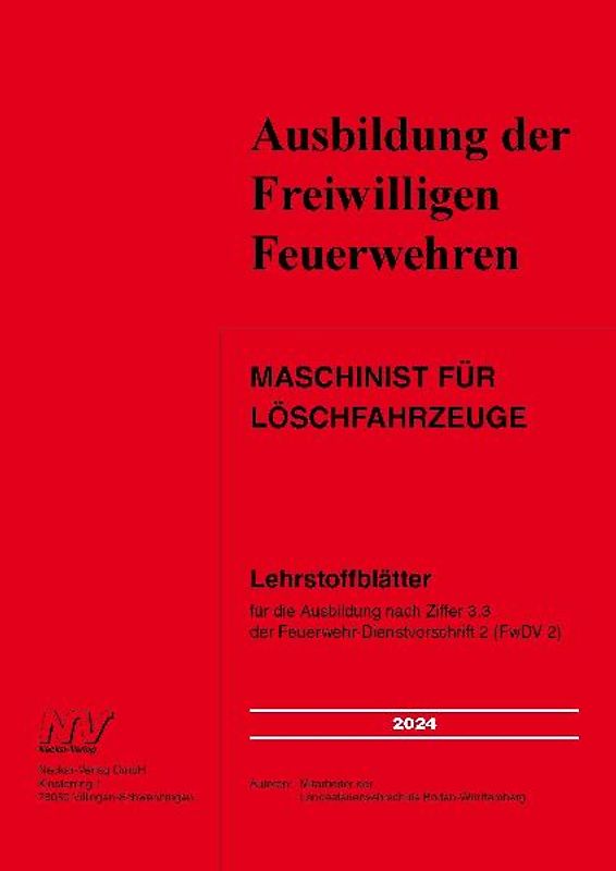 Maschinist für Löschfahrzeuge