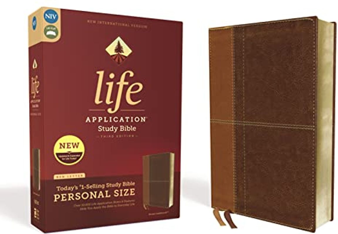 NIV, Life Application Study Bible, Third Edition, Personal Size, Leathersoft, Brown, Red Letter