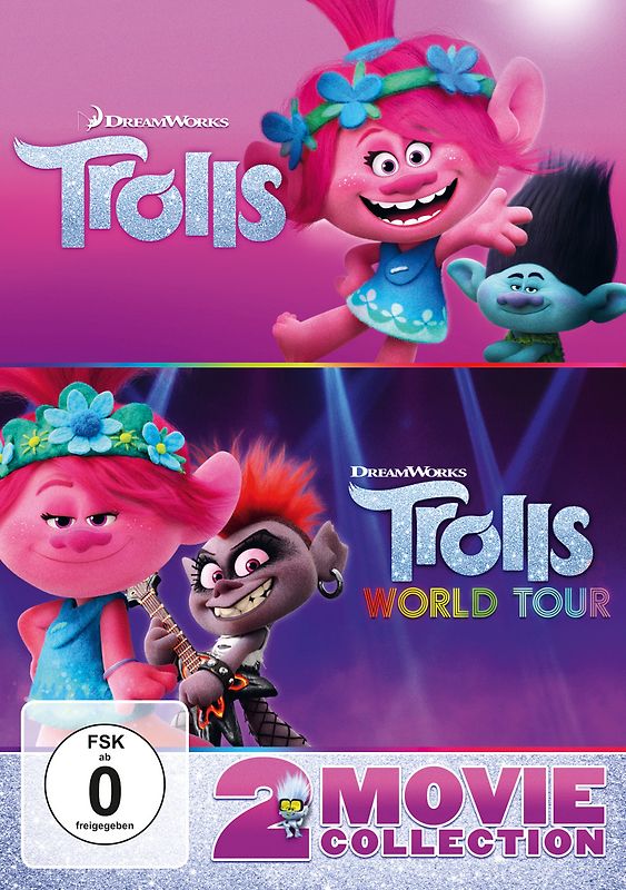 Trolls / Trolls World Tour - 2 Movie Collection [2 DVDs] DVD