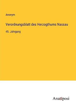 Verordnungsblatt des Herzogthums Nassau