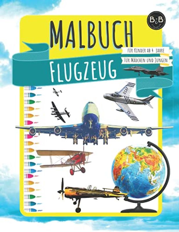Malbuch für Kinder ab 4 Jahre Für Mädchen und Jungen Flugzeug: Flughafen vielen Flugzeuge in unserem Buch Malbuch entwickelt feinmotorische ... Luftfahrtfan Jungen Geschwisterschultüte