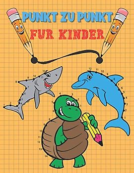 Punkt zu Punkt für Kinder: Alter 3 bis 5 | Vorschule zum Kindergarten | Verbinden Sie die Punkte, Zahlen, die numerische Reihenfolge und färben Sie sie
