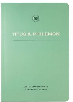 Lsb Scripture Study Notebook: Titus & Philemon