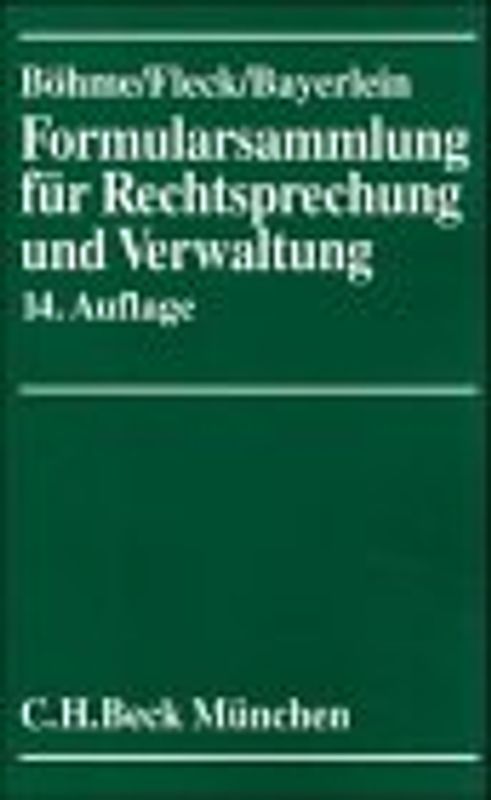 Formularsammlung für die Rechtspflege