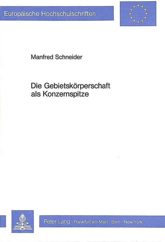 Die Gebietskörperschaft als Konzernspitze