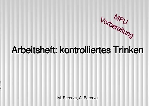 Arbeitsheft: kontrolliertes Trinken