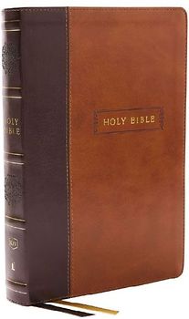 KJV Holy Bible with 73,000 Center-Column Cross References, Brown Leathersoft, Red Letter, Comfort Print (Thumb Indexed): King James Version
