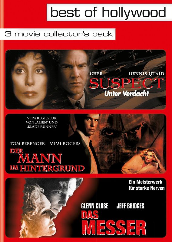 Best Of Hollywood: 3 Movie Collection 26: Suspect - Unter Verdacht / Der Mann im Hintergrund / Das Messer DVD