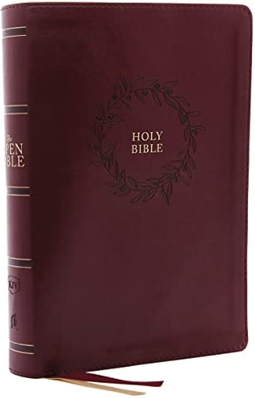 The KJV Open Bible: Complete Reference System, Burgundy Leathersoft, Red Letter, Comfort Print: King James Version