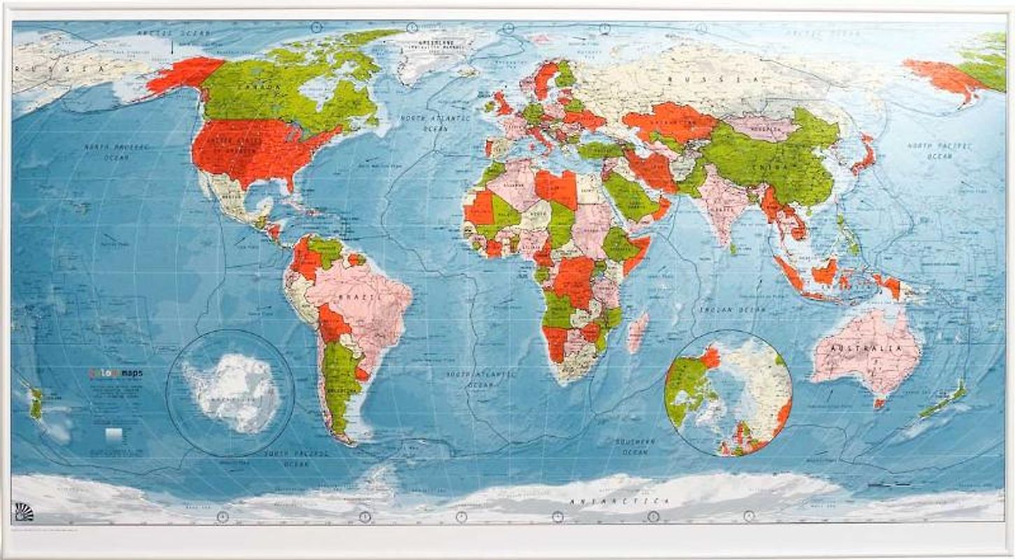 Colourmap Version2 - Red/Lime/Cream/Pink magnetic, biegsame Magnetplatte