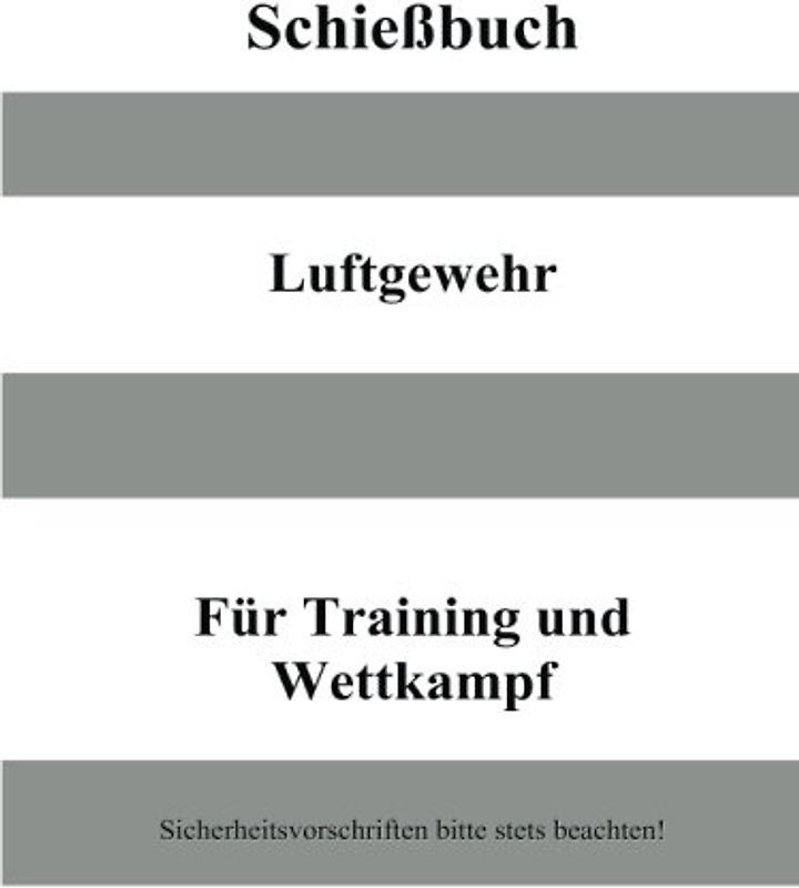 Schießbuch Luftgewehr