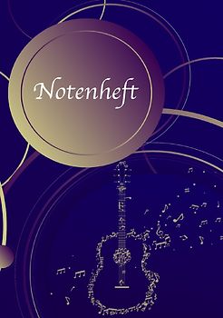 Notenheft A5, 120 Seiten mit Linien - Notenbuch für Musik-Unterricht, Hausaufgaben, Anfänger, Hobby