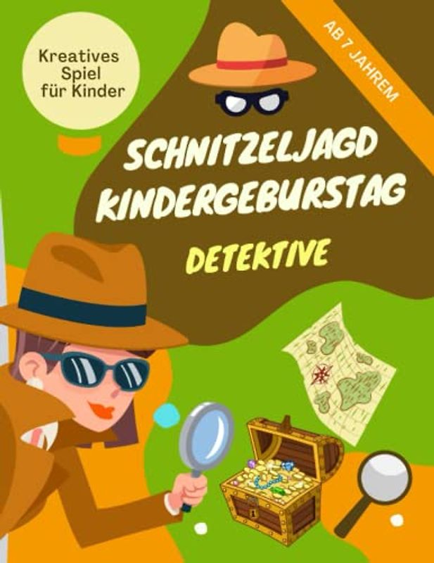 Schnitzeljagd Kindergeburtstag: das Rätsel der Familie Müller. Fertig vorbereitete Schatzsuche Kindergeburtstag 7-12 Jahre.