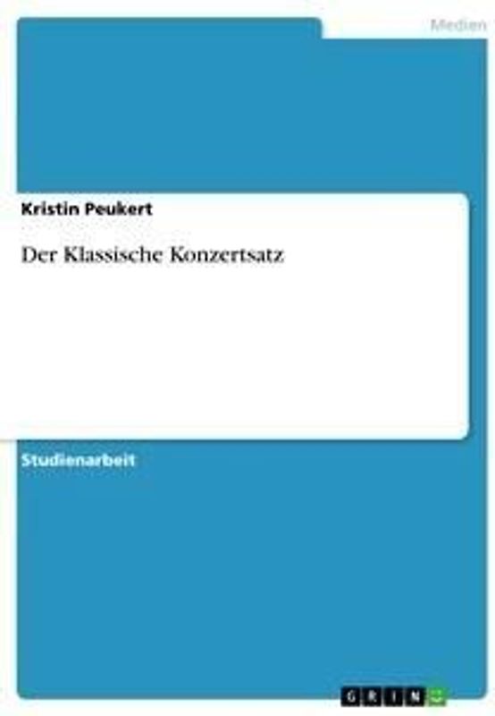 Der Klassische Konzertsatz