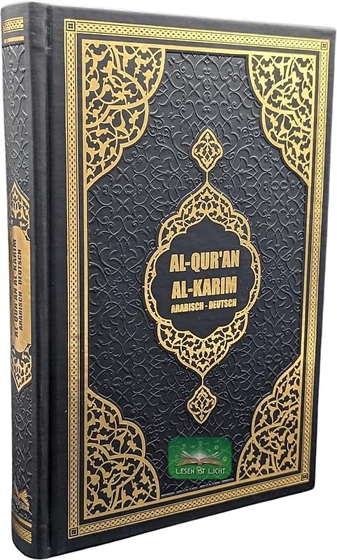 Der edle Koran, Quran - Arabisch-Deutsch, Frank Bubenheim, Schwarz - Gold, Hochwertig