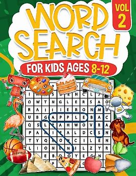 Word Search for Kids Ages 8-12 | Volume 2 | 100 Fun Puzzles | Kids Activity Book | Search and Find | Help Improve Vocabulary for Children | Themed Puzzles Including Animals, Dinosaurs, Sports, and Technology | Solutions Included