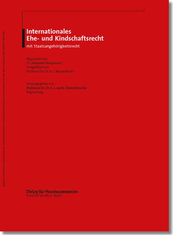 Internationales Ehe- und Kindschaftsrecht mit Staatsangehörigkeitsrecht