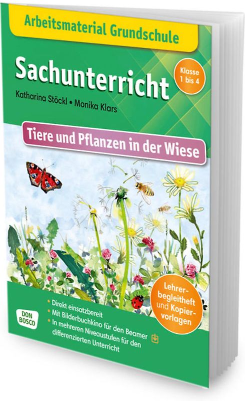 Arbeitsmaterial Grundschule. Sachunterricht: Tiere und Pflanzen in der Wiese