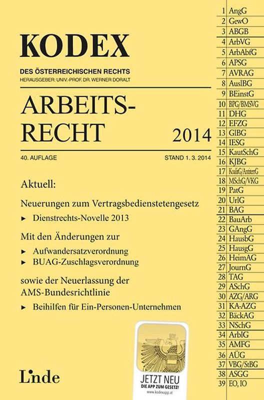 KODEX Arbeitsrecht 2014