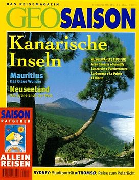 GEO Saison 11/1996: Kanarische Inseln - Mauritius das blaue Wunder, Neuseeland das grüne Ende der Welt [Broschiert]