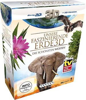 Unsere faszinierende Erde 3D - Die schönsten Wüsten, Die Komplettbox (Limited Edition auf 6 3D Blu-rays, exklusiv bei Amazon.de) (SKY VISION) [3D Blu-ray + 2D Version] 3D Blu-ray Disc