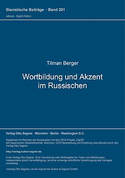Wortbildung und Akzent im Russischen