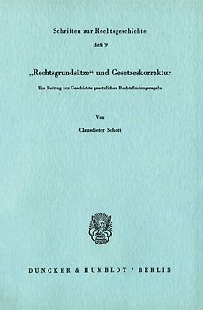 "Rechtsgrundsätze" und Gesetzeskorrektur.