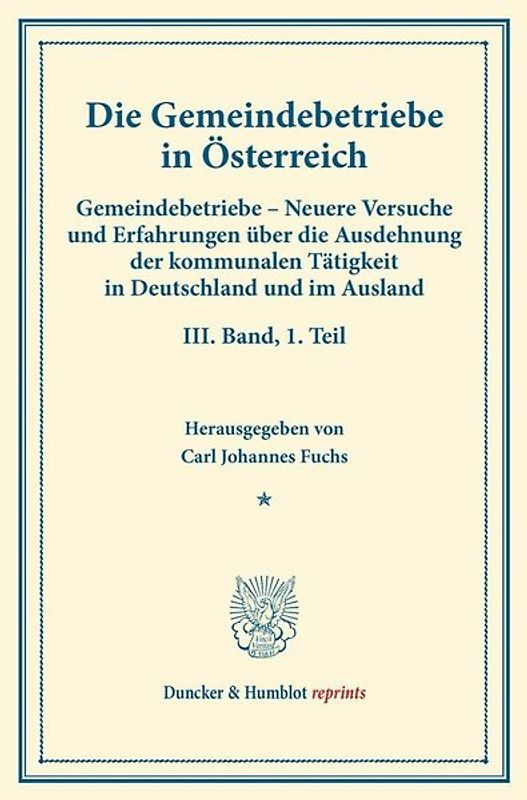 Die Gemeindebetriebe in Österreich.