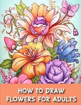 How to draw flowers for Adults: Drawing Beautiful Flowers for Adult Artists