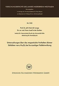 Untersuchungen über das magnetische Verhalten dünner Schichten von γ-Fe2O3 bei kurzzeitiger Feldeinwirkung