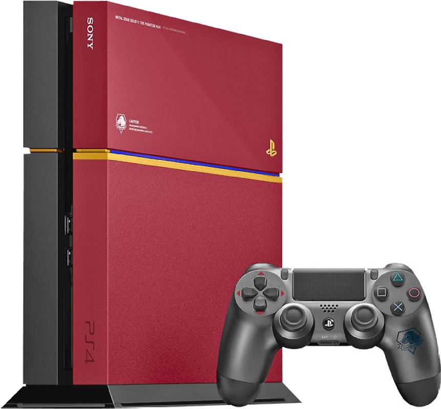 Sony PlayStation 4 500 Go [Limited Edition Metal Gear Solid V - The Phantom Pain incl. Wireless Controller, sans jeu] rouge noir