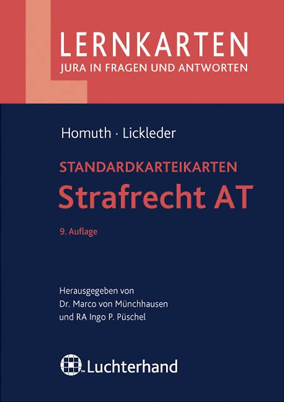 Strafrecht AT Standardkarteikarten