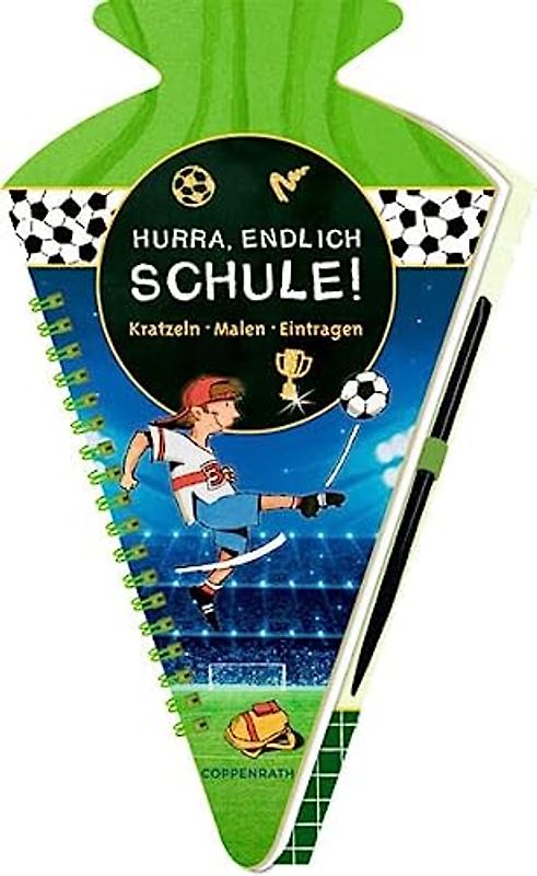 Schultüten-Kratzelbuch - Fußballfreunde - Hurra, endlich Schule!: Kratzeln, Malen, Eintragen