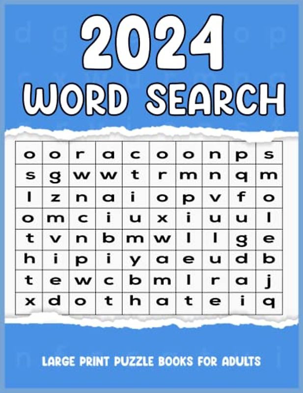 2024 Word Search Puzzles Book, Medium To Hard: 2023-2024 Puzzle Book for Adults, Seniors to Have Fun and Relax