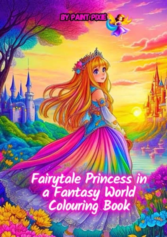 Fairytale Princess in a Fantasy World Colouring Book