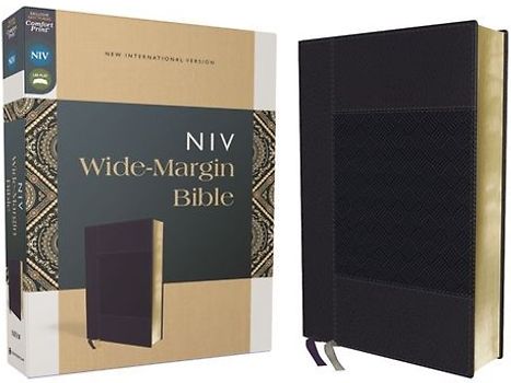 Niv, Wide Margin Bible (a Bible That Welcomes Note-Taking), Leathersoft, Navy, Red Letter, Comfort Print