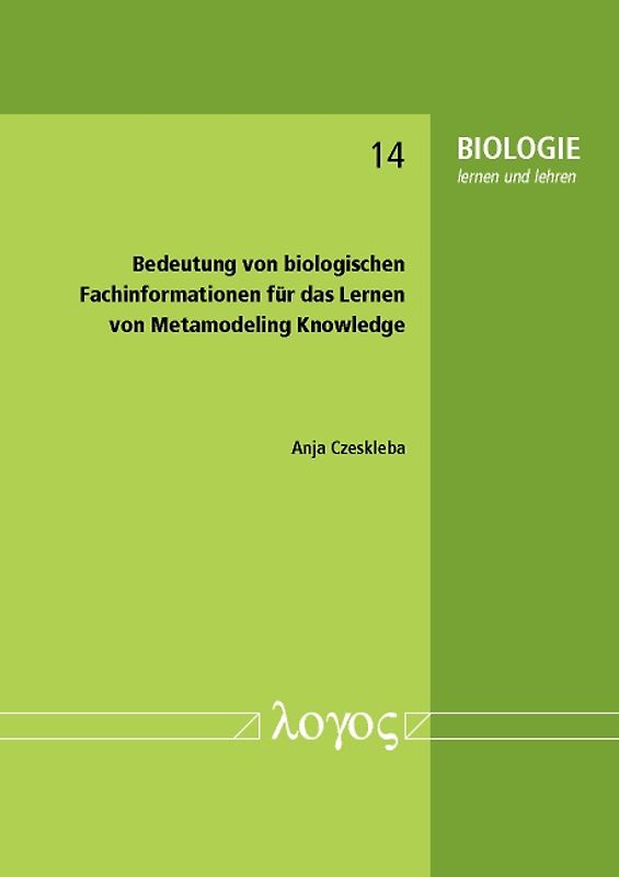 Bedeutung von biologischen Fachinformationen für das Lernen von Metamodeling Knowledge