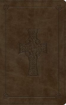 ESV Large Print Value Thinline Bible (Trutone, Olive, Celtic Cross Design)
